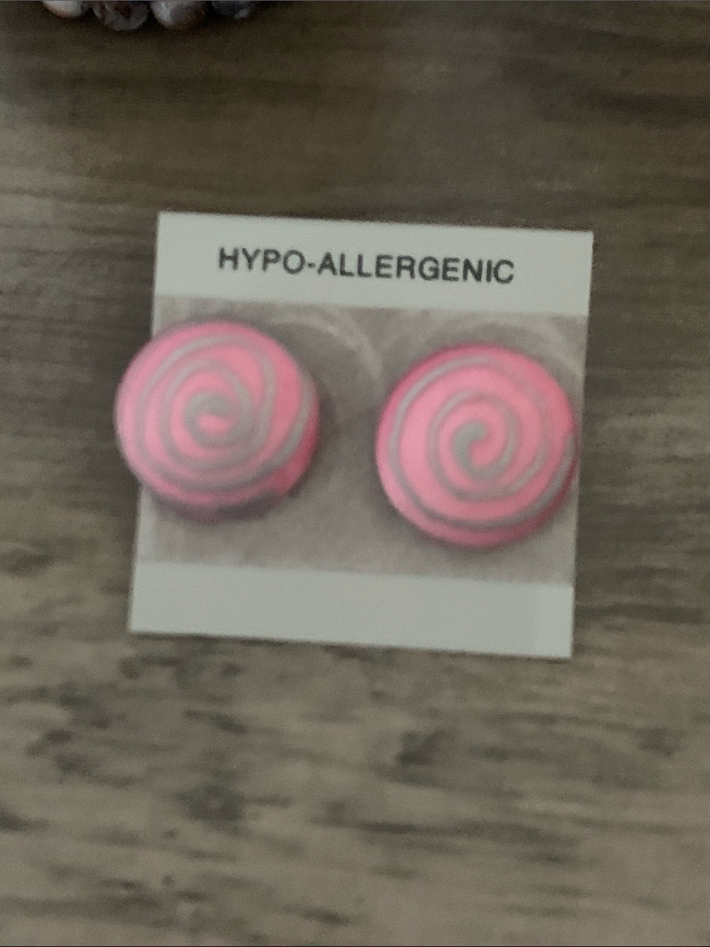 Pink Satin Swirl Hypo-Allergenic Stud Earrings